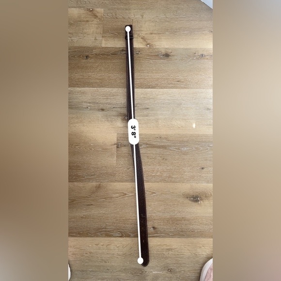 Vtg Tony Lama Dark Chocolate Brown Bull-hide Leather Western Belt Size 38 - Picture 9 of 9